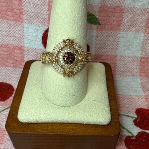 Dazzling Gold and Brown Women's Ring